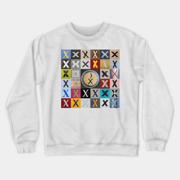 Nick's Type Art: X Crewneck Sweatshirt by Nick Verburgt